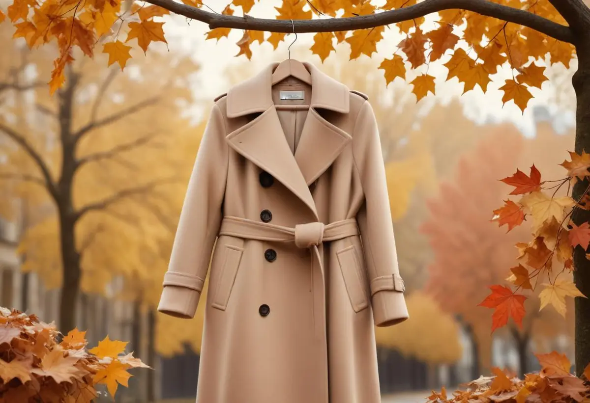 Beige ullkappa – perfekt stilsäker höstlook! illustration