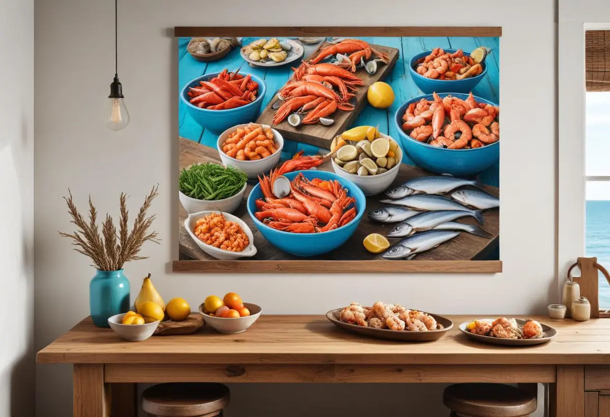 Kreativa sätt att använda fruits de mer-poster i hemmet illustration